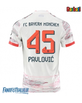 Bayern Munich Aleksandar Pavlovic #45 Tricou Fotbal Replică 2025-26 Barbati Deplasare
